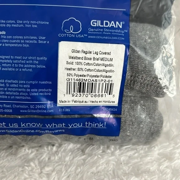 GILDAN 2 PACK Cool Spire TAG-FREE BLK/GRY BOXER BRIEFS- Men’s Size M (32-34) - Picture 3 of 3